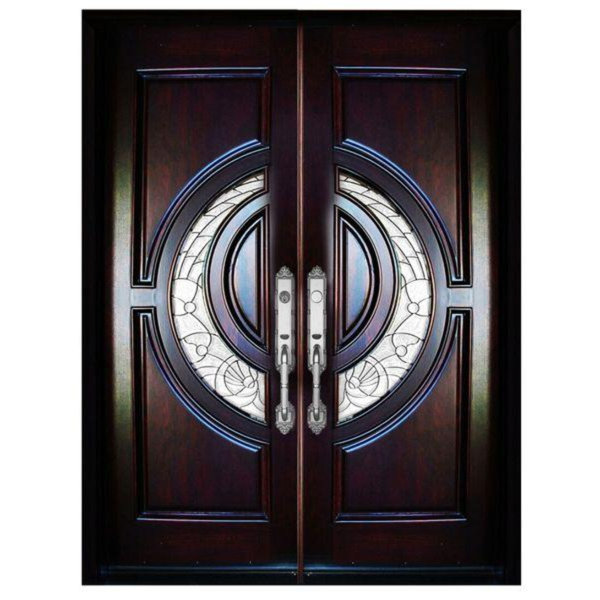 Door Destination PreHung Exterior Ready to install Front Wood Mahogany